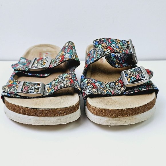 Bobs from Skechers Platform Bohemian Dog Print Double Buckle Sandals Sz 6 - Picture 4 of 7